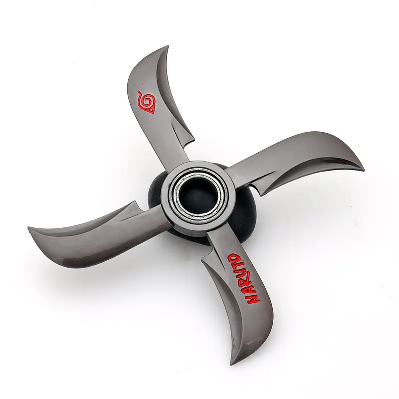 Spiky Ninja Shuriken Spinner – Textured Metal Fidget Keychain for