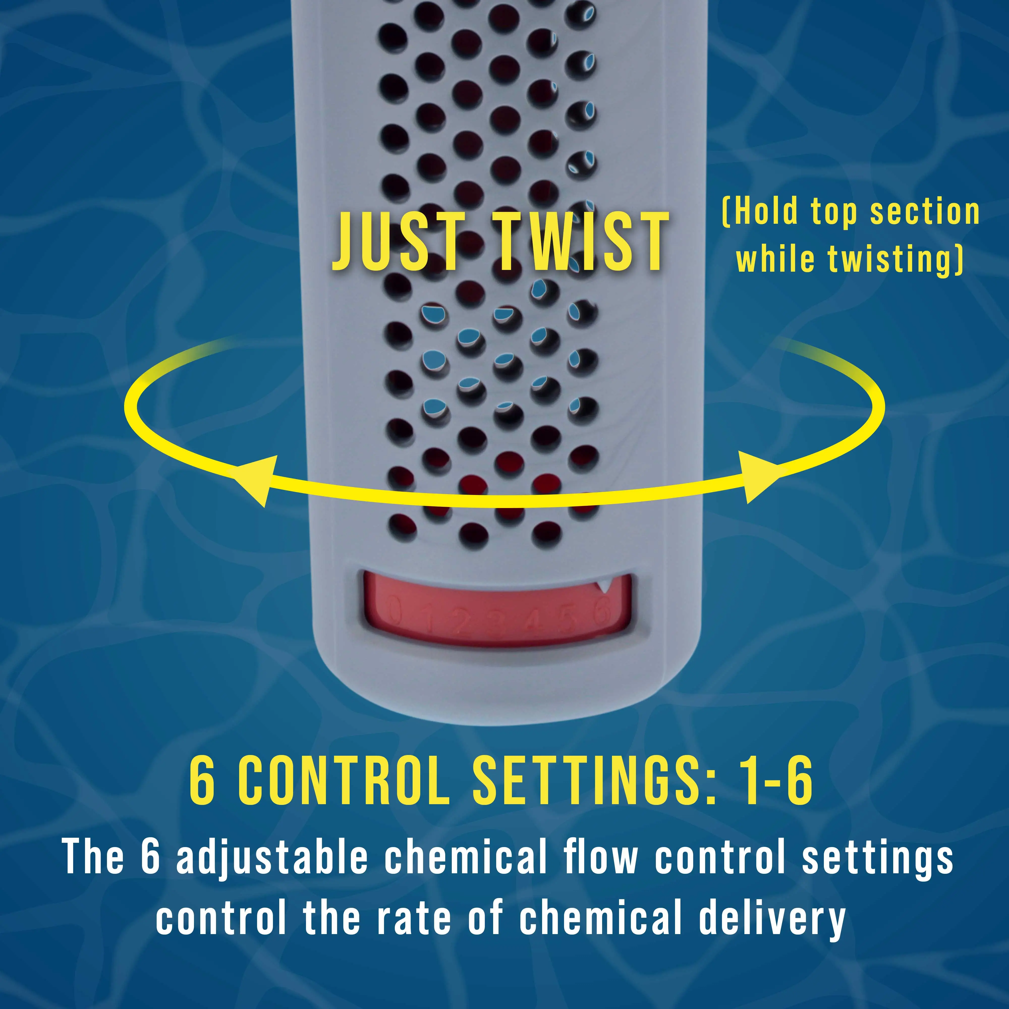 Duck Floating Spa, Hot Tub & Small Pool Chlorine and Bromine Dispenser - Holds 1" Tablets, 6 Flow Level Control Settings