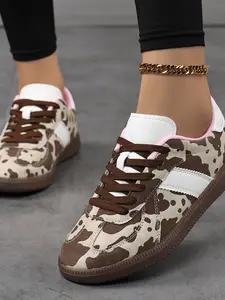 Fashion Women's Casual Sporty Untamed Running Shoes, Leopard Print Low Top, Lightweight Multi-Functional, Comfortable All Seasons, Daily Wear & Light Sports