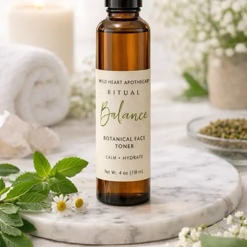 Wild Heart Apothecary Ritual Balance Botanical Face Toner - Calm & Hydrate 4 oz 118 ml
