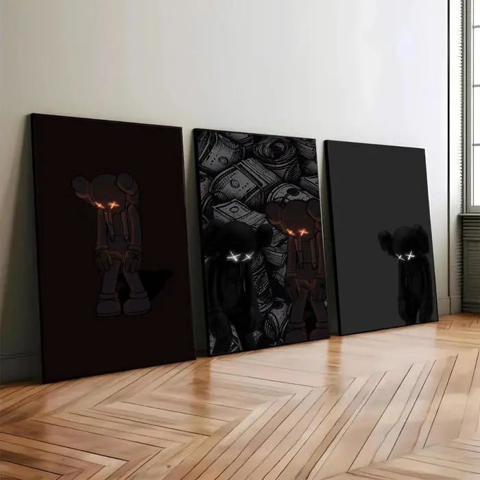 KAW Wall Art Poster Set Of 3 Minimalist Hypebeast Wall PrintsKaw Figure Room Decor Printable 3D KAW Toy Modern Wall Art #135 Decoration Items Artistic