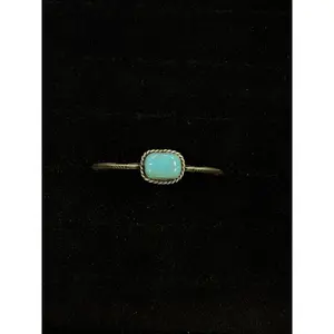 Rounded Rectangle Turquoise Cuff