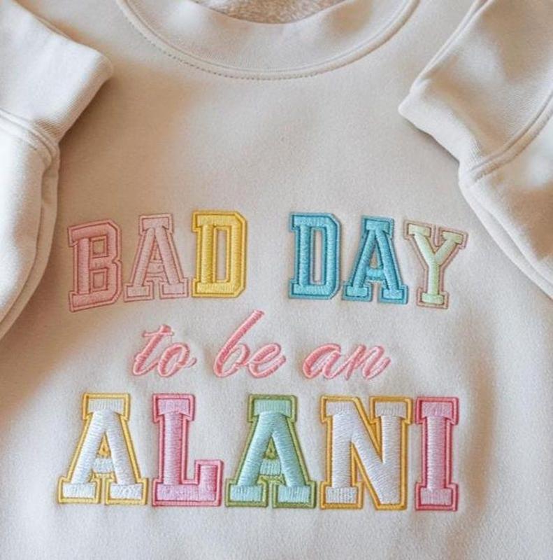 Alani Embroidery Sweatshirt: Caffeine Crisis Crewneck - Fun Drink Gift