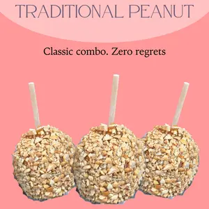 Caramel Peanut Crunch Bliss set of 3 Handcrafted Gourmet Apple Sweets  Perfect for Gifting & Parties - Confectionery