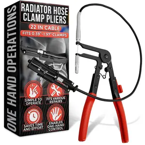 Hose Clamp Tool - Radiator Hose Clamp Pliers Automotive Tool - -Resistant Carbon Steel with Ratchet Locking Mechanism - Controlled -Hand Operation for Tight Engine Cooling System Repairs