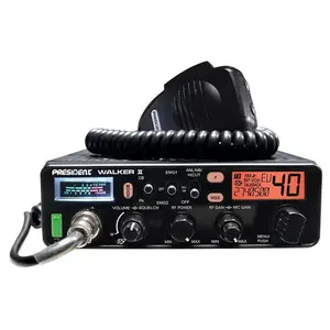 President Electronics  Walker FCC CB Radio - 40 Channel Weather Alert & Auto Squelch Control Compact Radio for Truckers, Black, Audio, Speaker