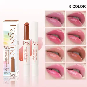 8 Color Press-On Lipstick, Transparent Water-Proof Glossy Finish, Long-Lasting Smooth Formula, Suitable for All Skin Tones, Portable & Elegant Packaging