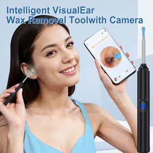 Intelligent VisualEar Wax Removal Tool with 1296P HD Camera Compatible with iPhone & Android for Safe Ear Cleaning