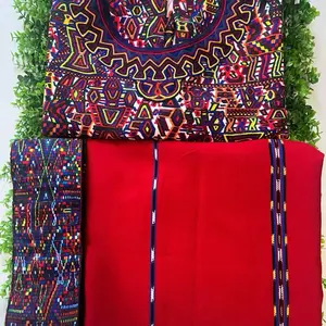 Size:M Conjunto de Huipil, Corte, y Faja Sublimado Indumentaria Maya Ixil de Guatemala Traditional Design for Cultural Events and Authentic Maya Ixil Clothing Women's Summer Top Blouse