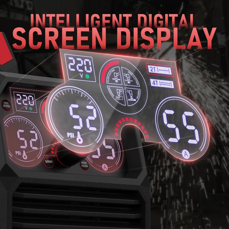 YESWELDER CUT-55DS-NHF-PLUS 110/220V Plasma Cutter 55Amp | Non-HF Start & Non-Touch Pilot Arc | Multifunctional Metal Cutting Machine for Quick Plate/Grid Cutting, Gouging & Marking