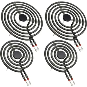 Electric Range Burner Element Unit Set by Beaquicy - Replacement for Ken-more Whirlpool May-tag Hardwick Norge Ranges/Stoves - Package Include 2 pcs MP15YA 6" and 2 pcs MP21YA 8"