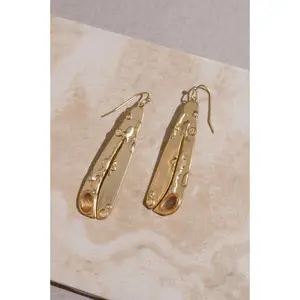 Organic Peach Petal Earrings