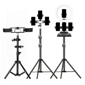 47.24 Inch Multi-Position Floor Tripod Stand for Photography and Live Streaming, Versatile Tripod for Camera and Phone, 1/4 Inch Screw Compatible