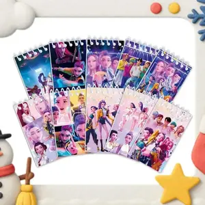 10pcs Kpop Mini Notebook Set 24 Pages Lined Notepad For Office Journal Diary Student Class Stationery Cosplay Prop Spiral Notebook Journal