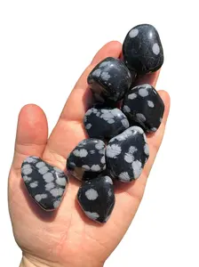 Snowflake Obsidian Tumbled Stone - Polished Natural Snowflake Obsidian Crystal