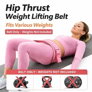 Hip Thrust Belt Only, Adjustable Glute Workout Belt for Women, Non-Slip Hip Bridge Strap for Squats, Lunges, Glute Training, Portable Home Gym Fitness Equipment, Weights Not Included