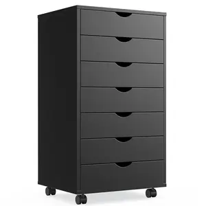 7 Drawer Chest，Storage Cabinet Dressers with Wheels Mobile Organizer Drawers for Office, Bedroom, Home ikea  cabinet