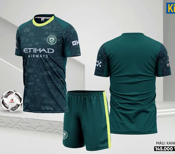 Dark Green Football Jersey & Shorts Set – Premium Soccer Kit for Adults