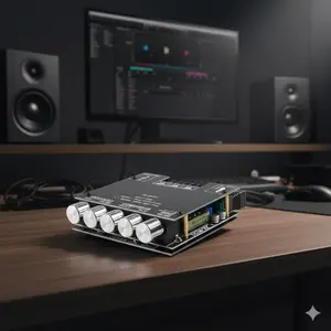 50Wx2+100W Bluetooth Amp Board, Hi-Fi Stereo Audio Module with Bass Treble Control, Wireless Streaming for DIY Speaker Upgrade, Home Theater Sound System Enhancement