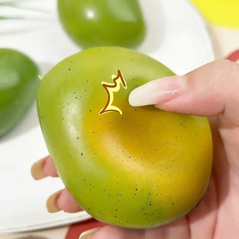 Squishy Toy Color Changing Mango Squishy Simulation Stretchy Mango Stress Balls Slow Rebound Stress Release Squeeze Toy Gift