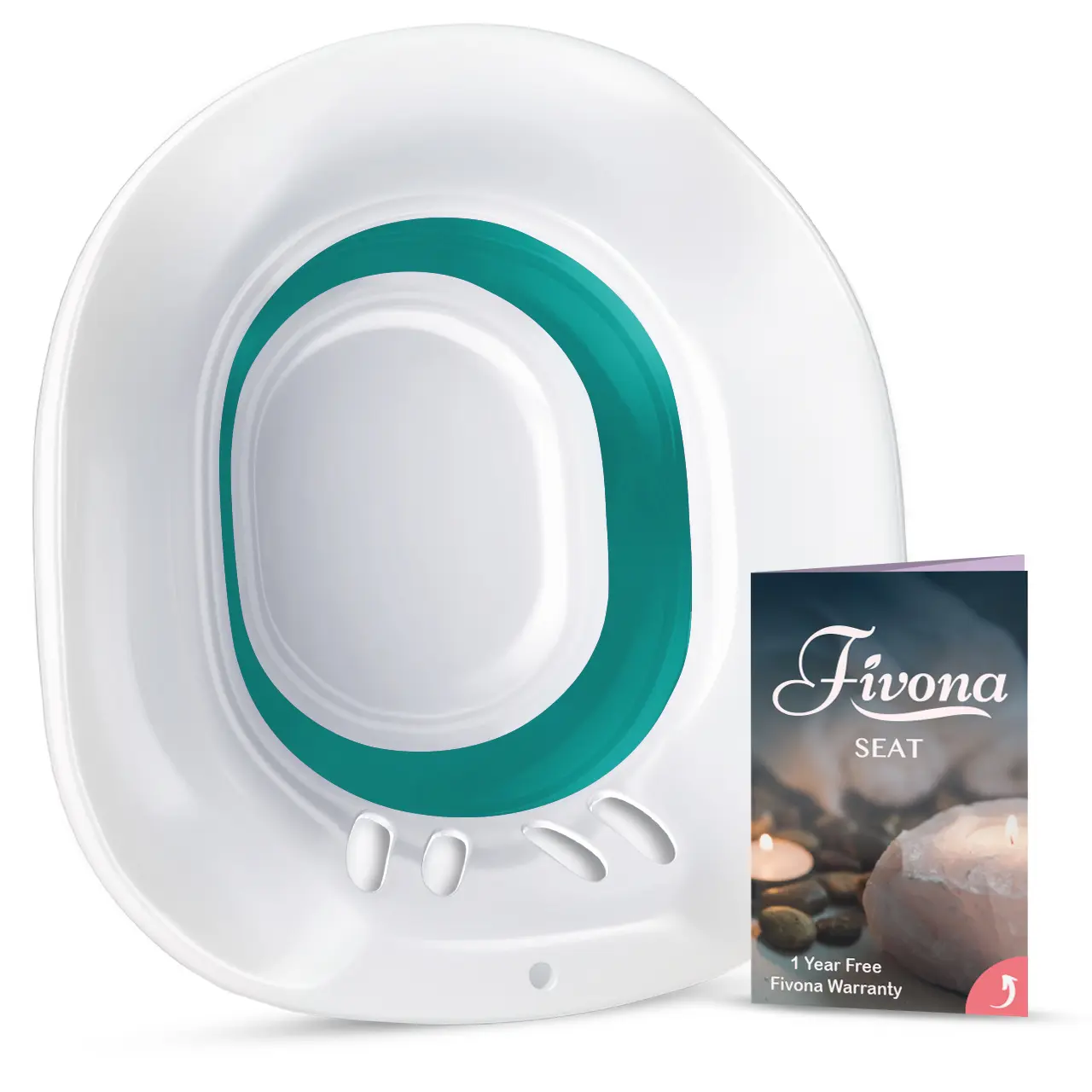Fivona Sitz Bath for Toilet Seat - Postpartum and Hemorrhoids Care - Yoni Steam Seat - Foldable Basin for Epsom Salt Soak - Portable Bidet - BPA Free - Temperature Resistant - Universal Fit