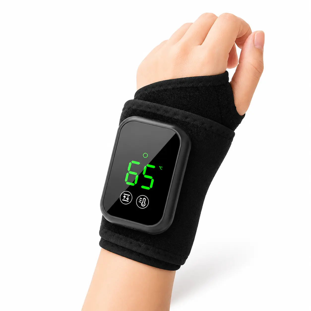 Heating and vibrating hand massager,Relaxation aid,3 types of vibration and 5 levels of hot compress massage wristband, wrist protection,Universal Fit for Left & Right Wrist, Summer Vibe,gift