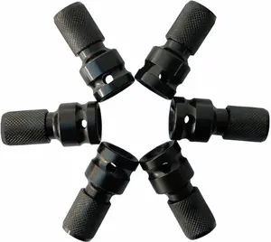 6 count 1/2 inch Square Drive to 1/4 inch Hex Female Socket Adapter Converter Chuck Adapter for Impact Air and Electric Wrench