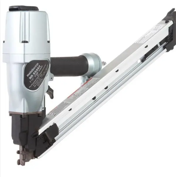 METABO 2-1/2" Strap-Tite Fastening System Strip Nailer with Short Magazine, Soft Grip, Safety Glasses Compatibility, Metal Joining Capability [NR65AK2S], 44 Nails Max