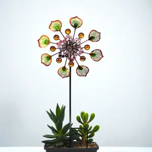 Flower Design Peacock Wind Spinner - Metal Windmill for Outdoor,Garden Outdoor Decoration,Holiday Gifts for Home Lawn Yard Decor