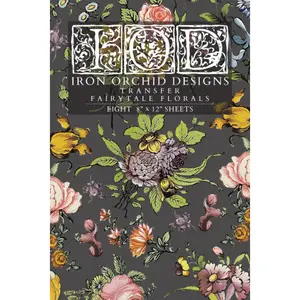 Fairytale Florals Decor Transfer™ by IOD (Pad of 8 - 8"x12" sheets)