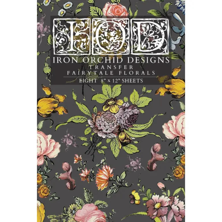 Fairytale Florals Decor Transfer™ by IOD (Pad of 8 - 8"x12" sheets)
