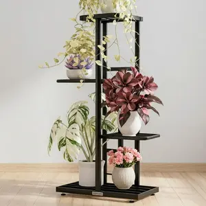 4-Tier Heavy Duty Metal Storage Shelf, Large Capacity Tall Plant Stand 43.5"x22"x80", Indoor Outdoor Organizer Rack for Garden, Balcony, Living Room & Garage Storage tiktokshopspringglowup