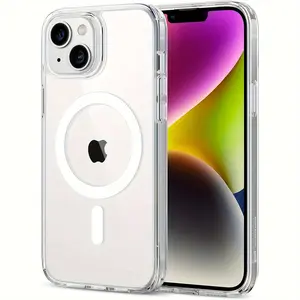 Magnetic Phone Case For iPhone 17 16 15 14 13 12 11 X Xs Pro Max 16 Plus 15 14 Plus 16E,Ultra-Thin Drop Protection Phone Cover, Anti-Yellowing, Anti-Scratch, Clear Minimalist Style, Compatible With All MagSafe Chargers,iPhone 17 Pro Max Cases