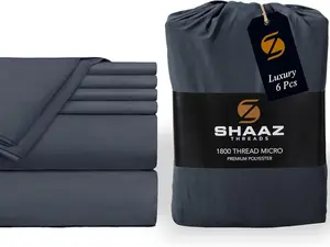 6 Piece Deep Pocket Bed Sheets Microbar Set Hotel Luxury Ultra Soft Bed Sheets All Sizes Includes 4 Pillowcases Bedroom Bedding Set Bedroom Bedding Set