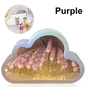 cloud shaped roses infinity mirror Decor   Elegant