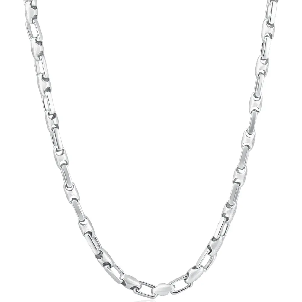Men's 14k Gold (43gram) or Platinum (80gram) 4.5mm Link Chain Necklace 22"