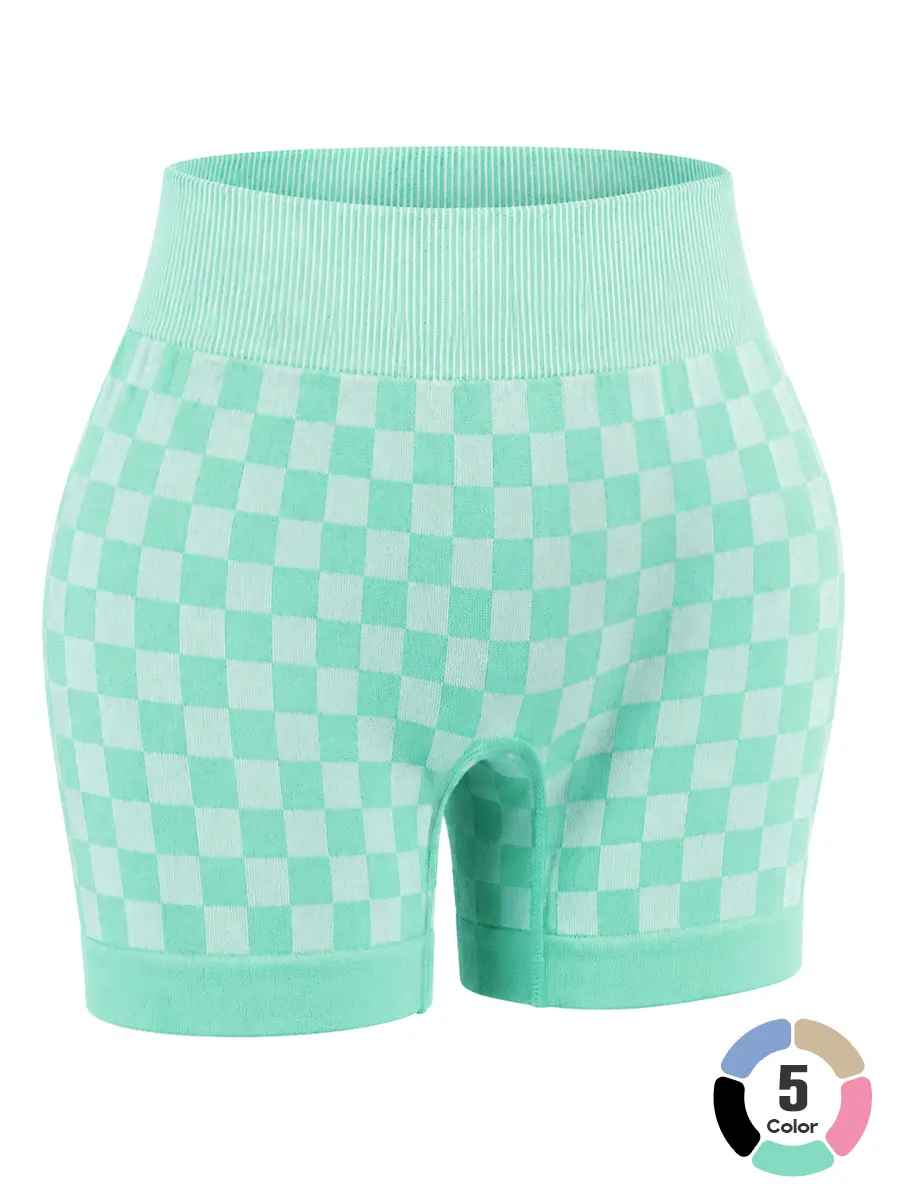 5-Piece Checkmate Active Shorts | Dopamine Outfit