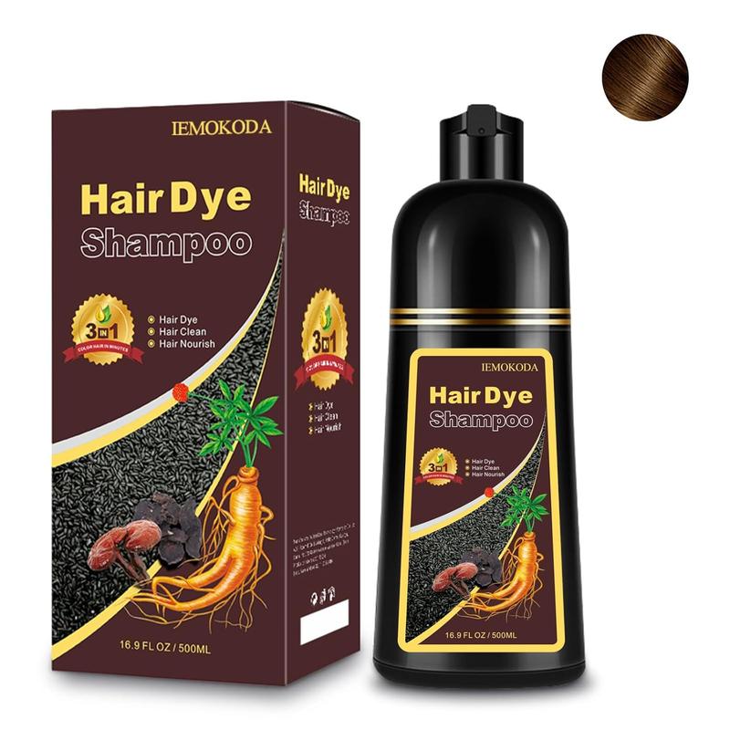 2026 New Hair  Trends EMOKODA Wine Red 3-in-1 Hair Dye Shampoo | 100% Gray Coverage | Nourishing & Long Lasting Instant Herbal Ginseng color temporary hairdye curly