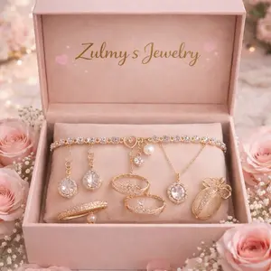 Emprende Con Zulmy’s Jewelry Starter Box – Gold Jewelry Bundle Kit | Entrepreneur Jewelry Set | Gift Ready Collection