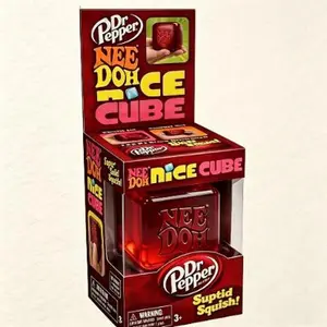 Sip on Some Calm. Inspired by the iconic Dr Pepper, this stylish red water drop squishy brings a pop of retro charm to your stress relief routine. Soft, slow-rising, and endlessly satisfying—squeeze away anxiety in style.