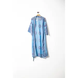 Boho Spiritual Print Long Kimono