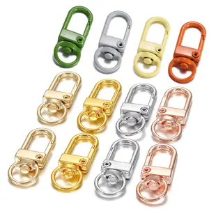10Pcs Alloy Snap Lobster Clasp Hooks Keychain Findings for DIY Key Chain Necklace Bracelet Accessories Supplies