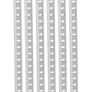 VEVOR Shelf Pilaster, 36.3-inch 8 Pack, Adjustable Shelf Brackets Steel Mortise Mount Pilaster Strip Standards with 32 Screws, Suitable for Wall Shelving System Cabinet Closet Organization
