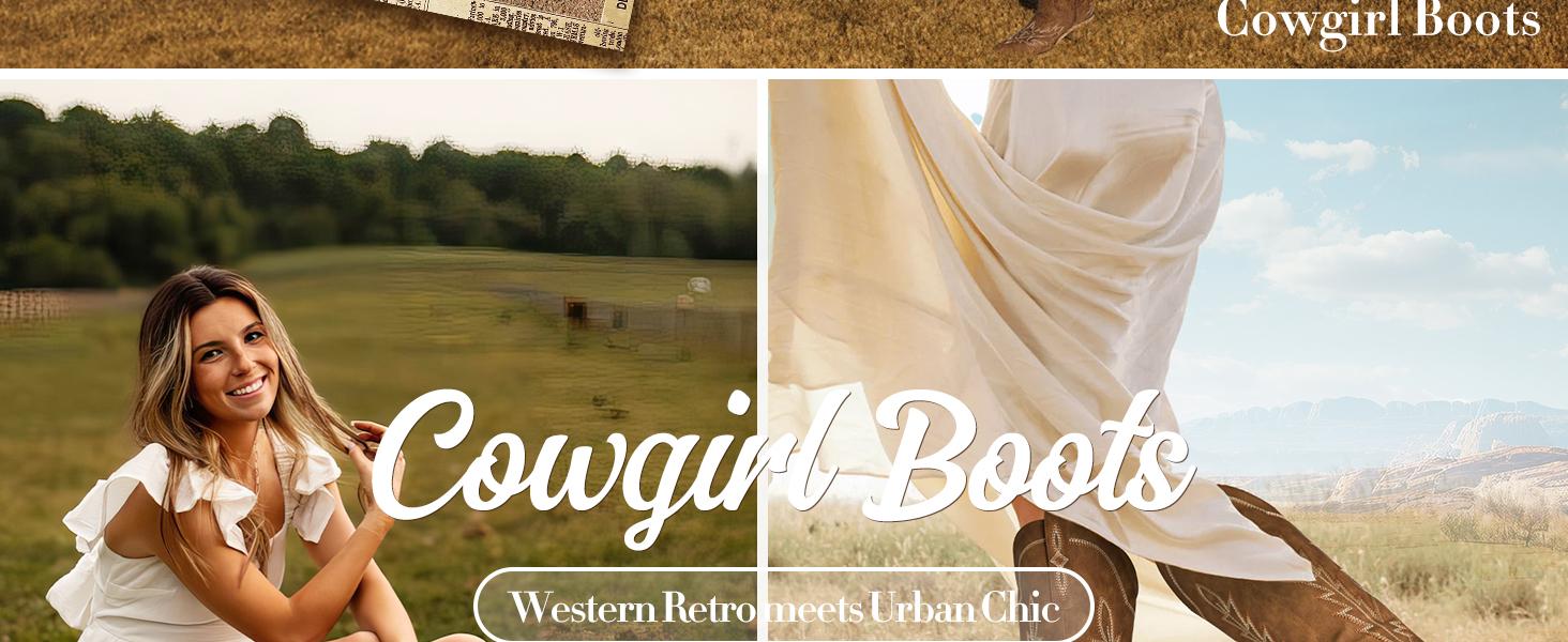 【Rodeo】Wranglette Women's Red Embroidered Knee-High Cowboy Boots – Western Snip Toe, Gold Stitching, Distressed Faux Leather | Rodeo & Festival Ready | Wide-Foot Friendly, Cushioned Insole | Keywords: red cowboy boots women, knee-high western boots,