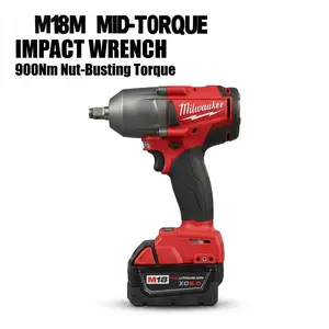 Milwaukee M18 FMTIWF12 18V Rechargeable Brushless Wrench, 1/2 in Drive High Torque Impact Tool, 900Nm Breakaway Torque, 3-Speed Control, Heavy Duty Power Tool Kit (1 Battery, 1 Charger, 2026) for Automotive Mechanics,summervibes