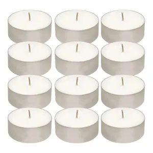 LumaBase Extra Large Tea Light Candles- Set of12
