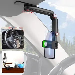 Car Sun Visor Phone Holder, 360 Rotatable, Universal, Compatible with iPhone/Samsung/Android, Green