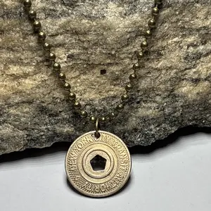 1995 (Last) NYC Subway Token Pendant - Vintage New York City. Wear History!