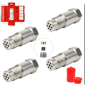 4Pcs New Stainless Steel Extension Pipe Fitting,Precision-Machined,Leakproof& Corrosion Resistant,Multipurpose Straight Thread Connector for Mechanical Repairs