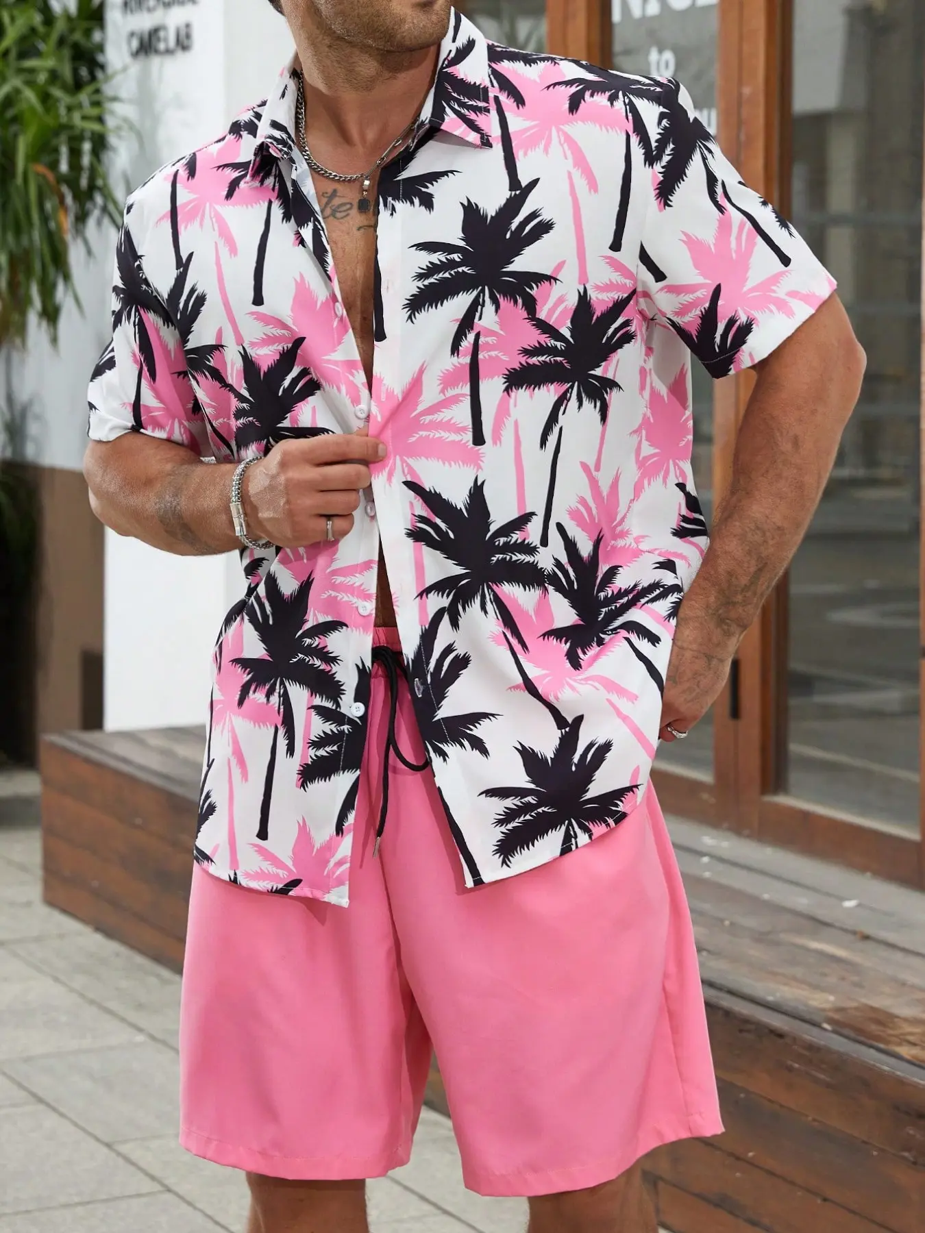 Hawaiian Pink♡ hawaiian shirt pink - TikTok Shop